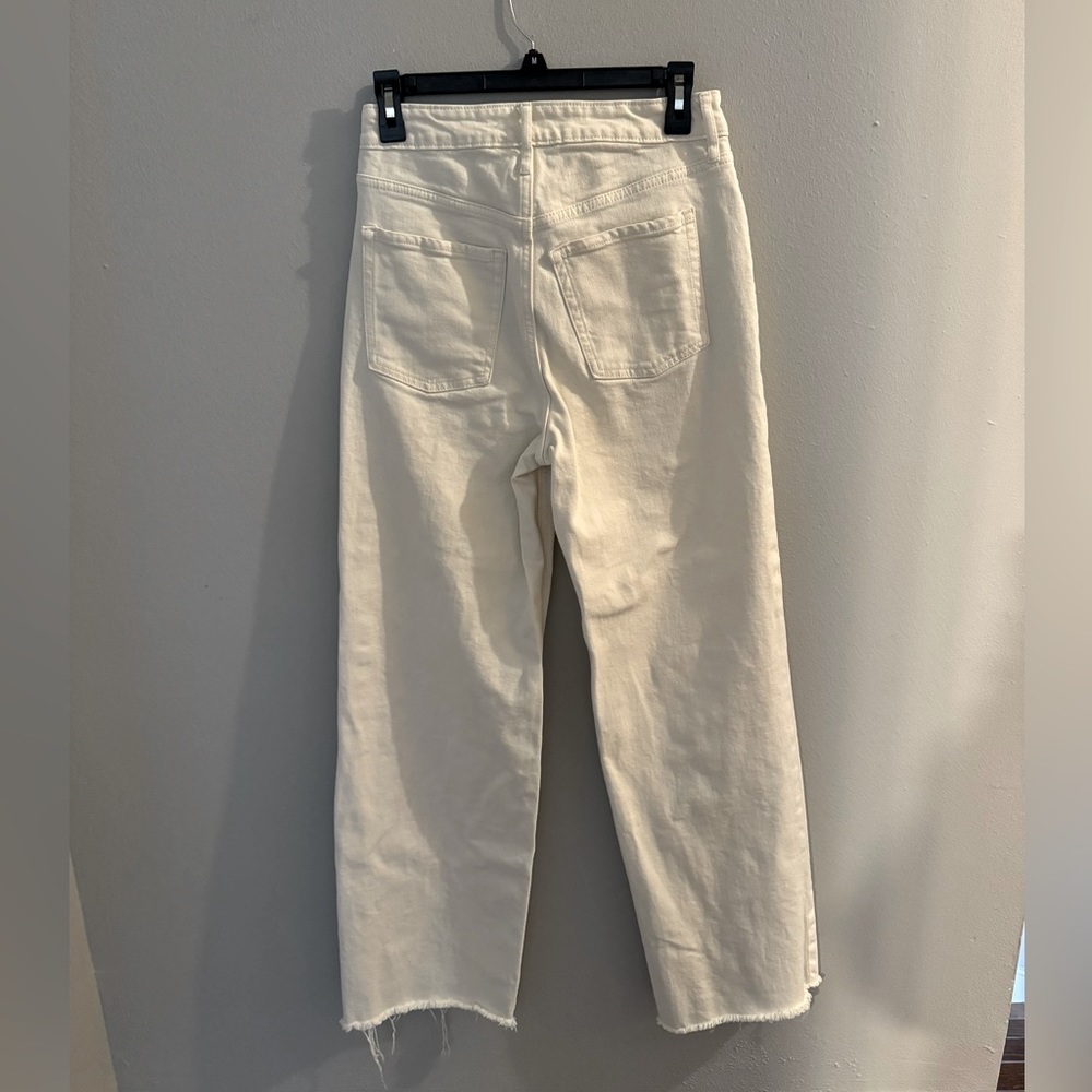 Old Navy Cream Wide Leg Jeans - Picture 6 of 7